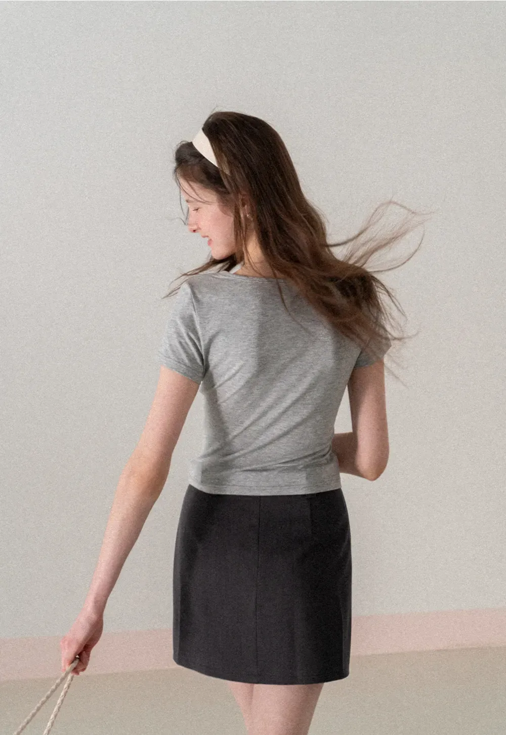 Short Sleeve T Shirt with Round Neck