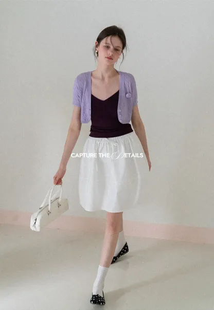 V neck thin strap fitted tank top