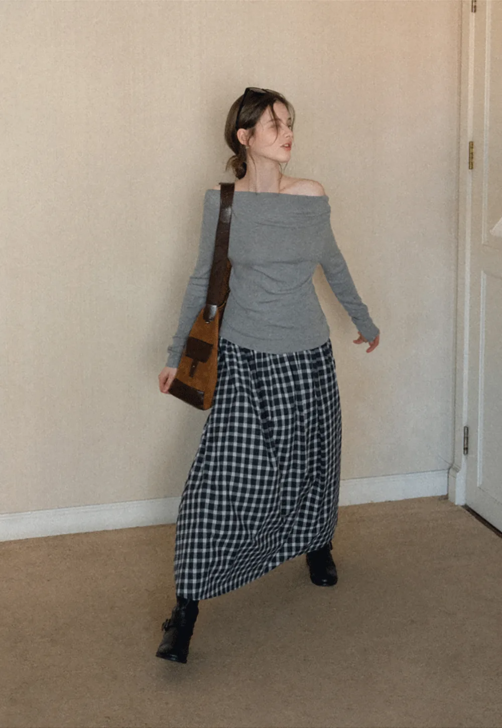 Elegant Off Shoulder Knit Top with Asymmetrical Design