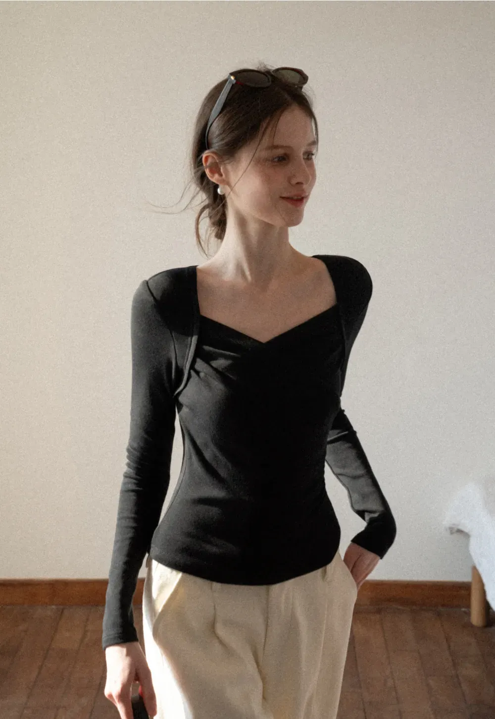 Elegant Long Sleeve Crop Top for Women