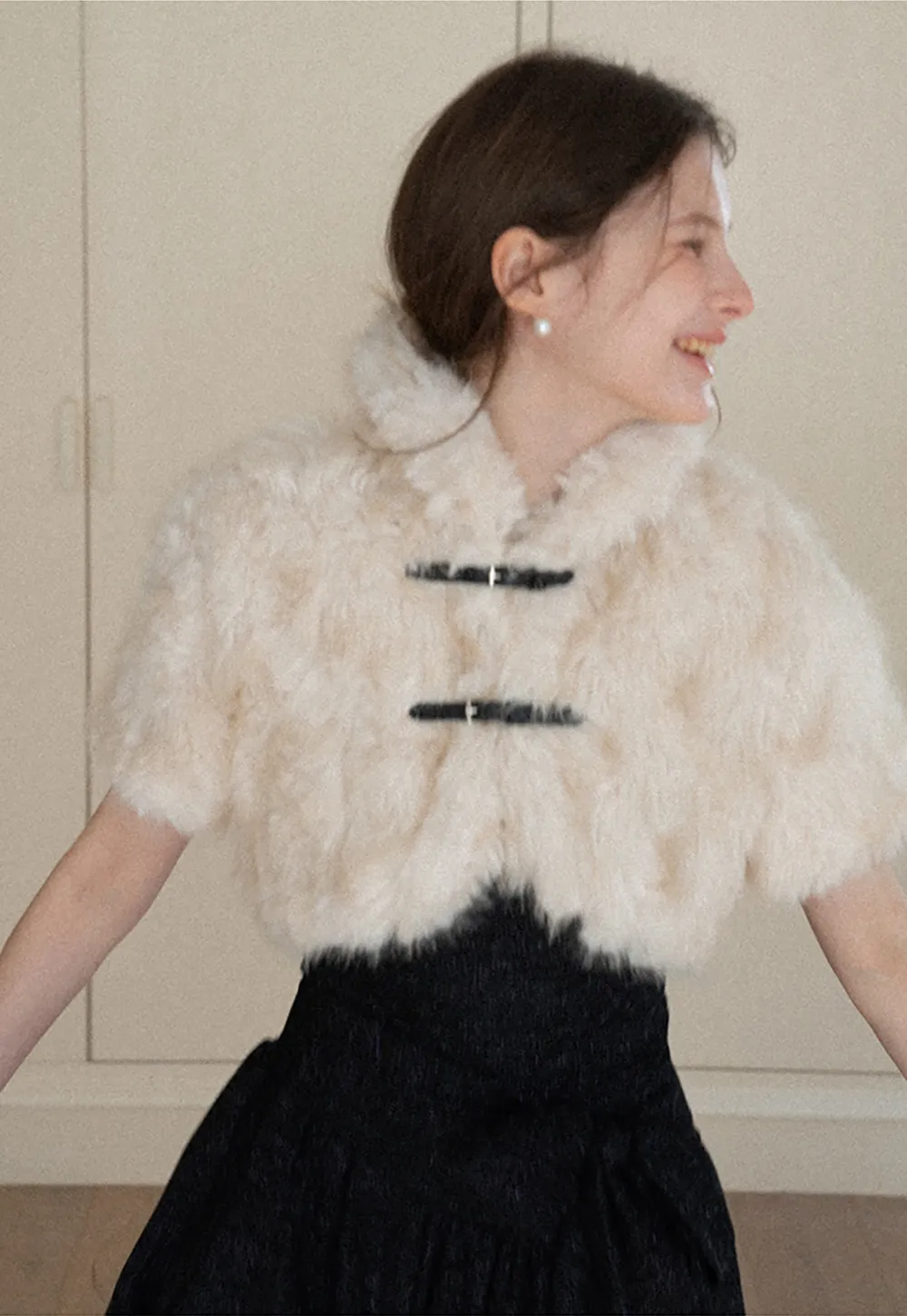 Furry Short Jacket for Warmth and Style