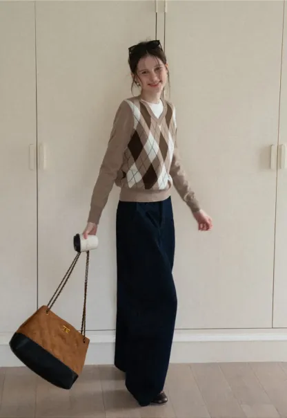 Dark Denim Wide-Leg Pants