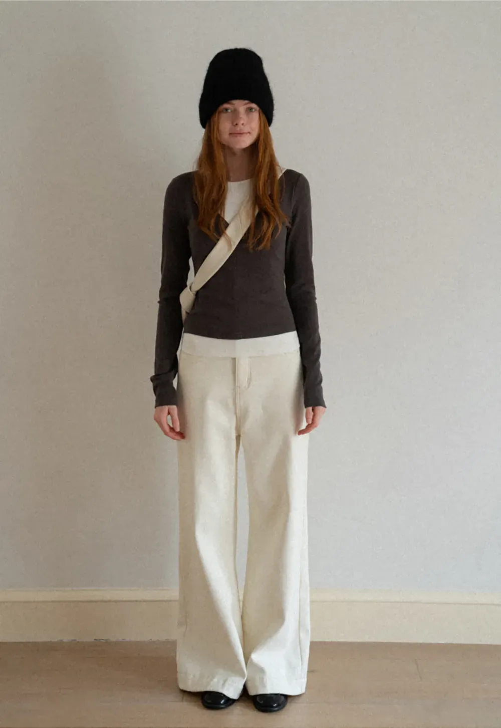 Wide Leg Denim Jeans with Belt Loop