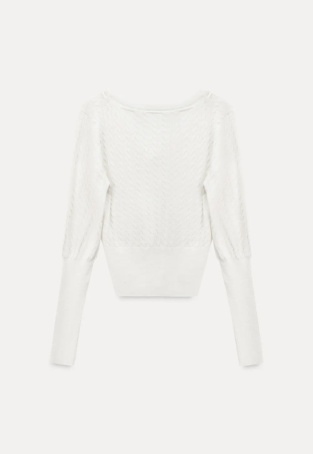 V Neck Knit Sweater with Front Tie Detail