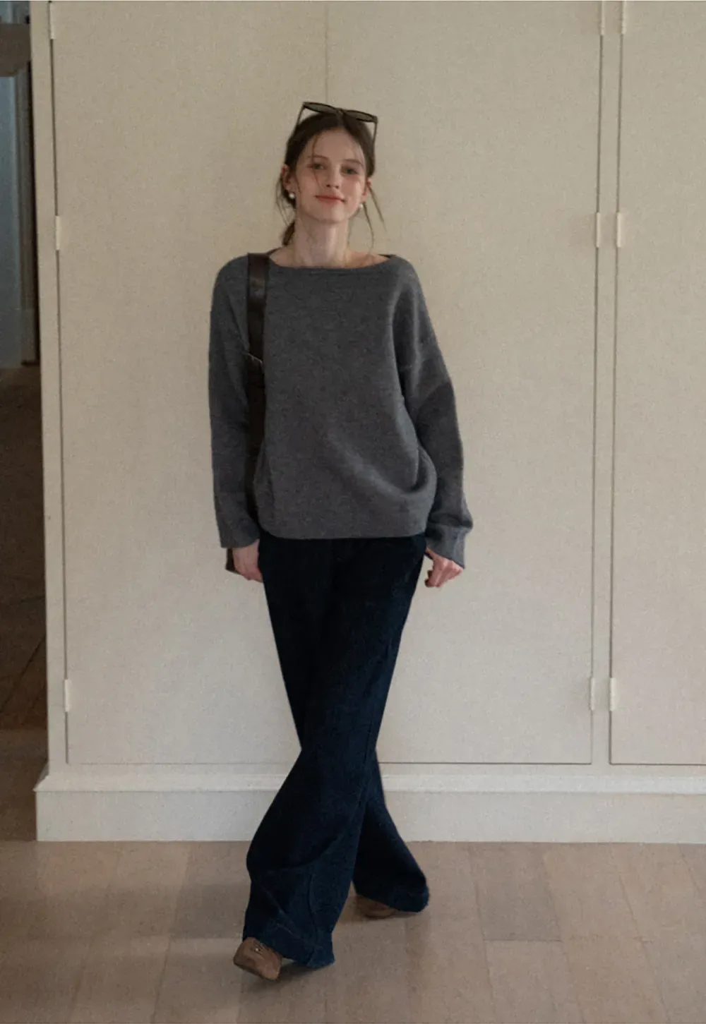 Dark Denim Wide-Leg Pants