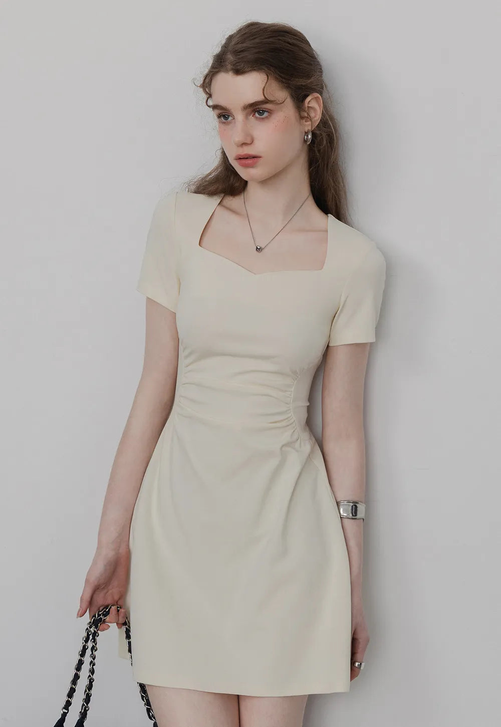 Women's Square Neck A Line Short Dress