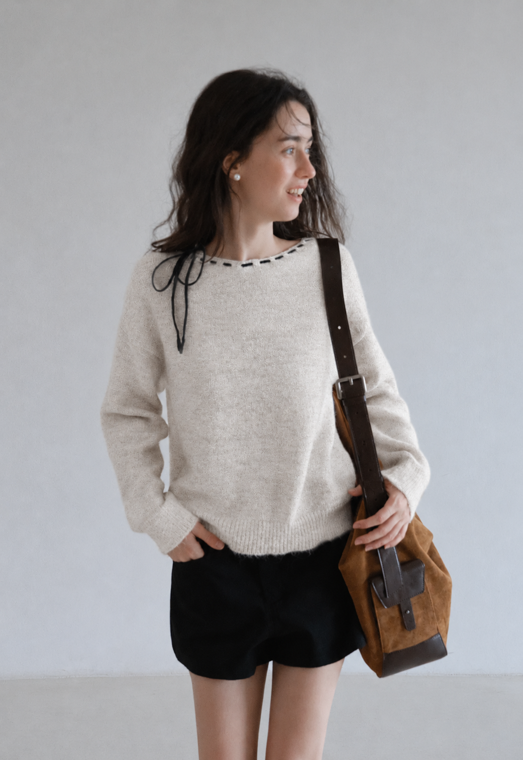 Bow Detail Knit Sweater