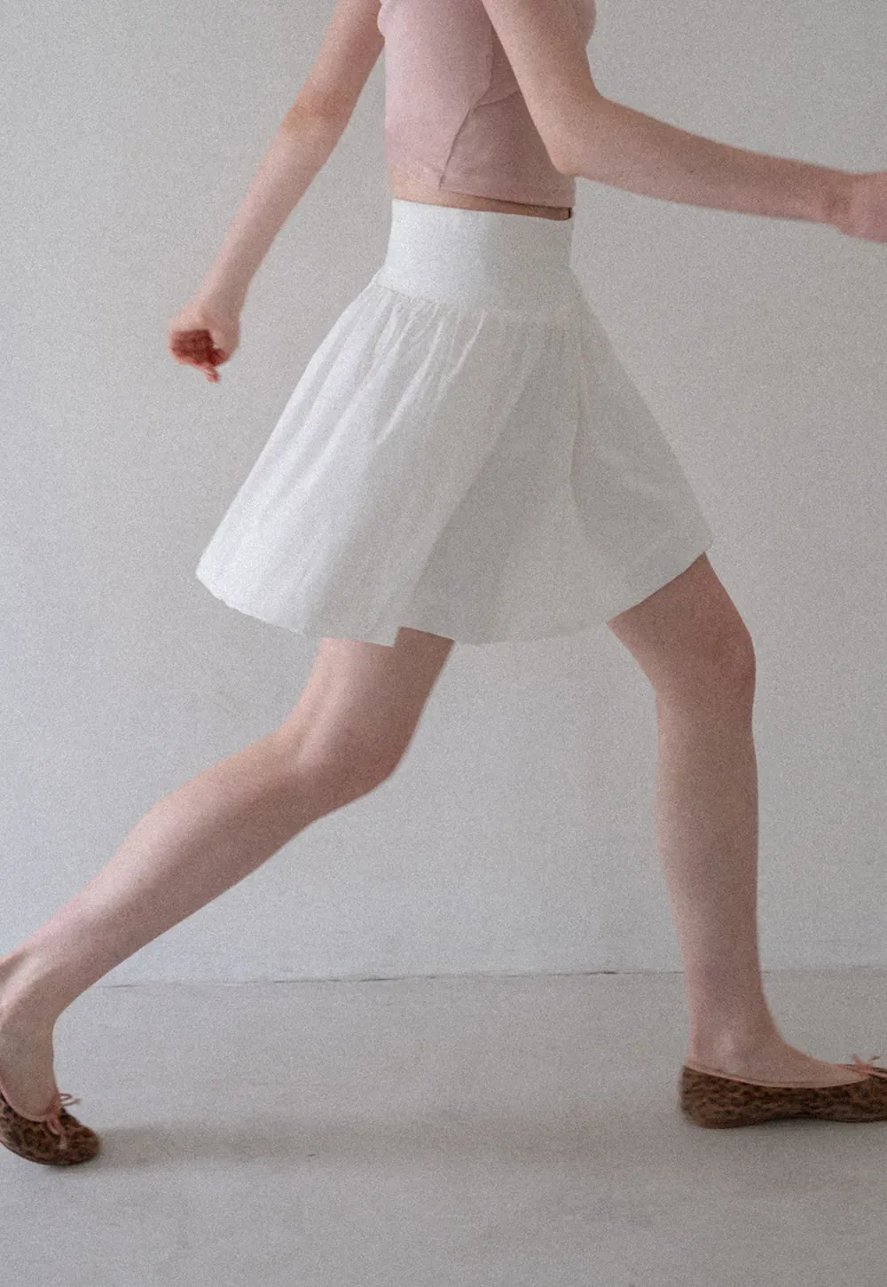 High Waist Pleated A Line Skirt
