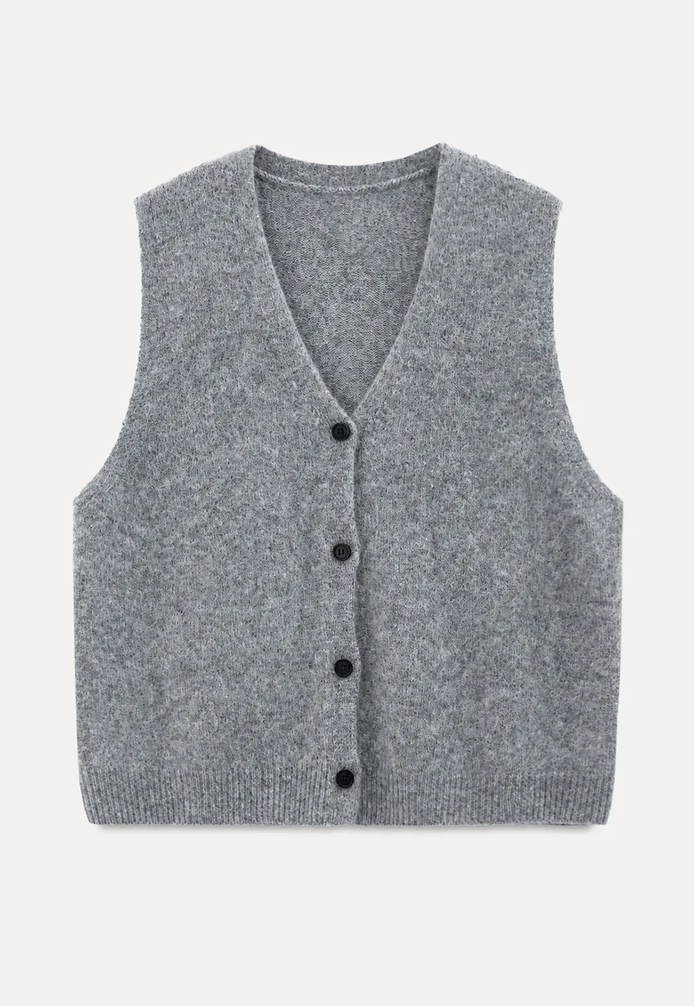 Ruffled Collar Knit Vest