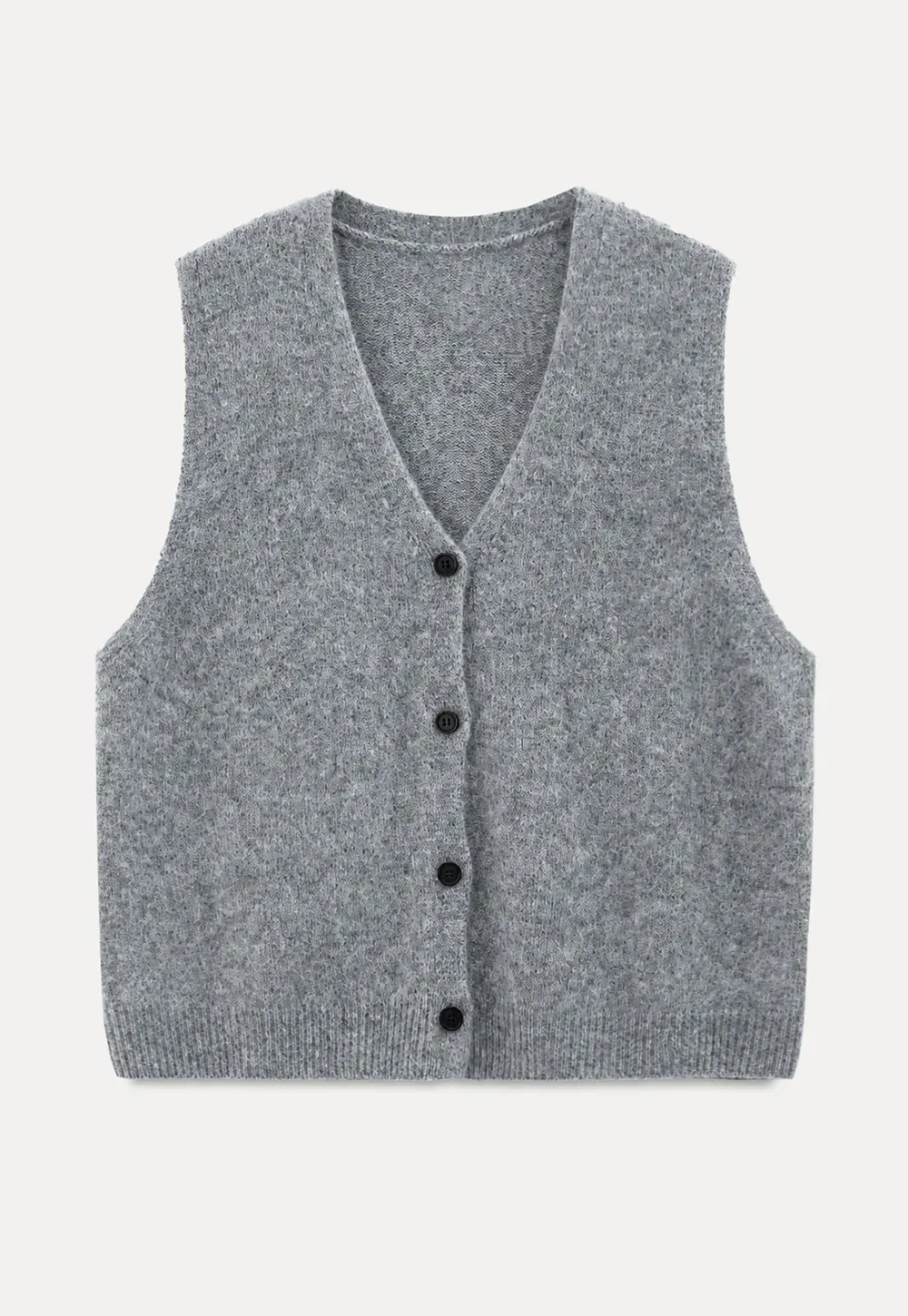 Ruffled Collar Knit Vest