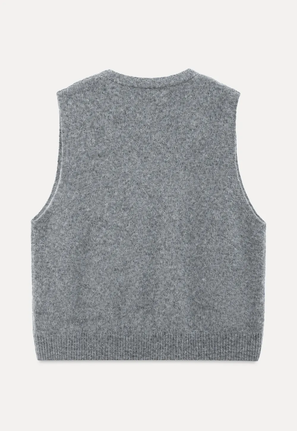 Ruffled Collar Knit Vest