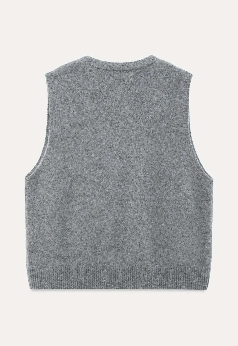 Ruffled Collar Knit Vest