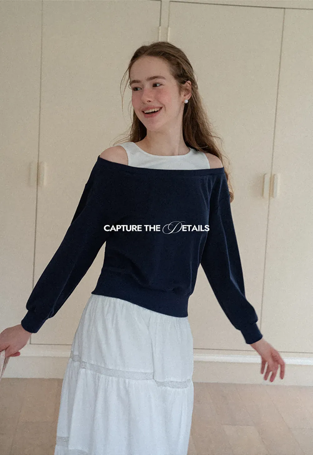 Off Shoulder Cropped Sweatshirt