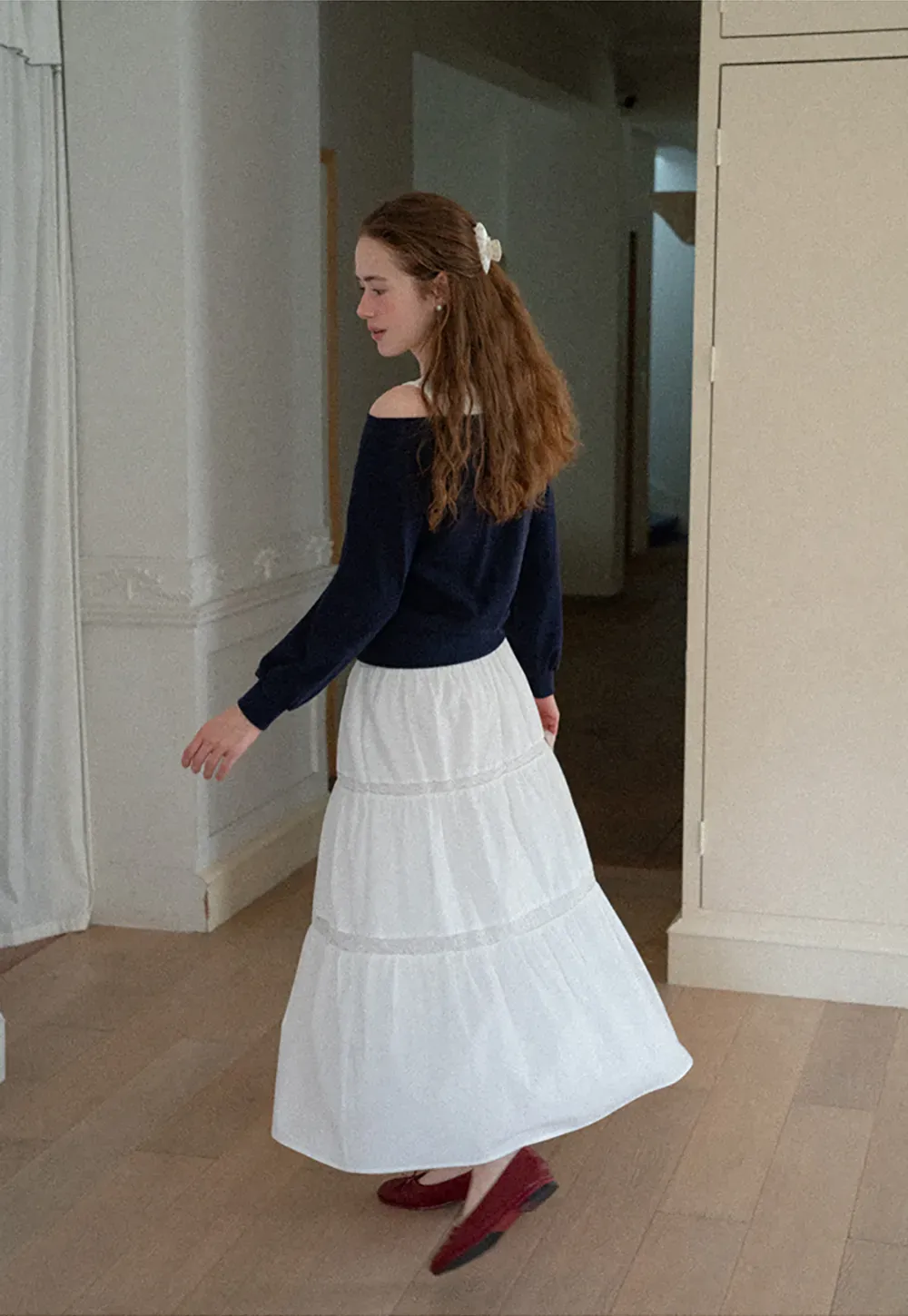 Off Shoulder Cropped Sweatshirt