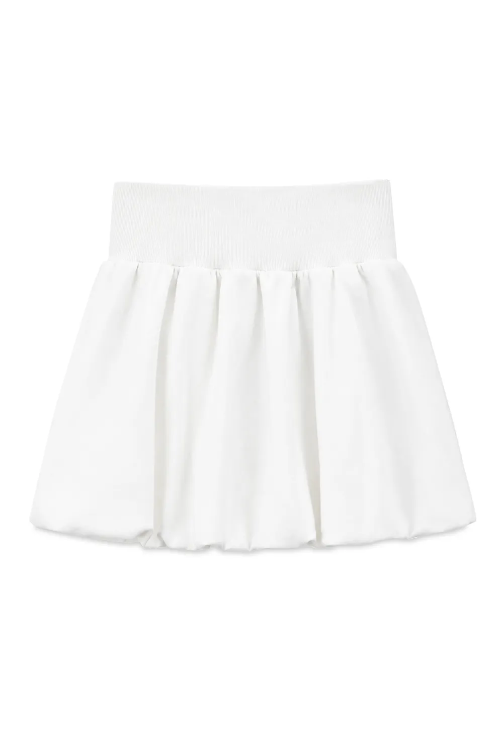 Smocked Waist Pleated Skirt