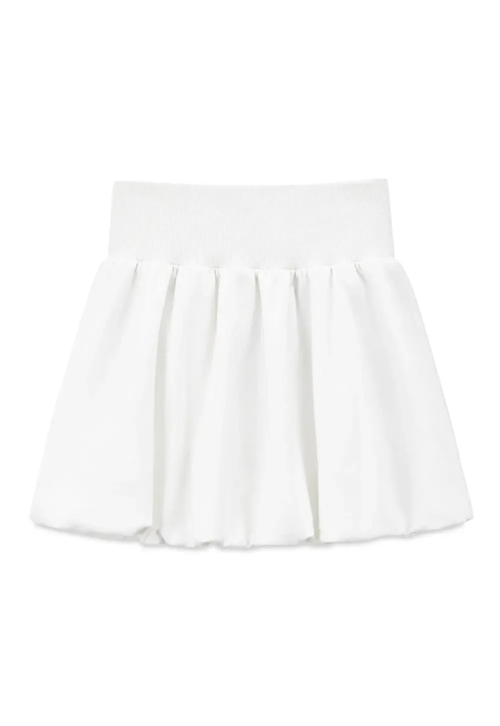 Smocked Waist Pleated Skirt