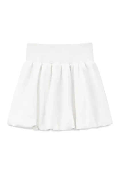 Smocked Waist Pleated Skirt