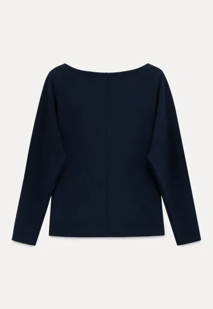 Off Shoulder Asymmetrical Long Sleeve Knit Top