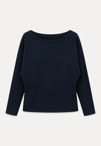 Off Shoulder Asymmetrical Long Sleeve Knit Top