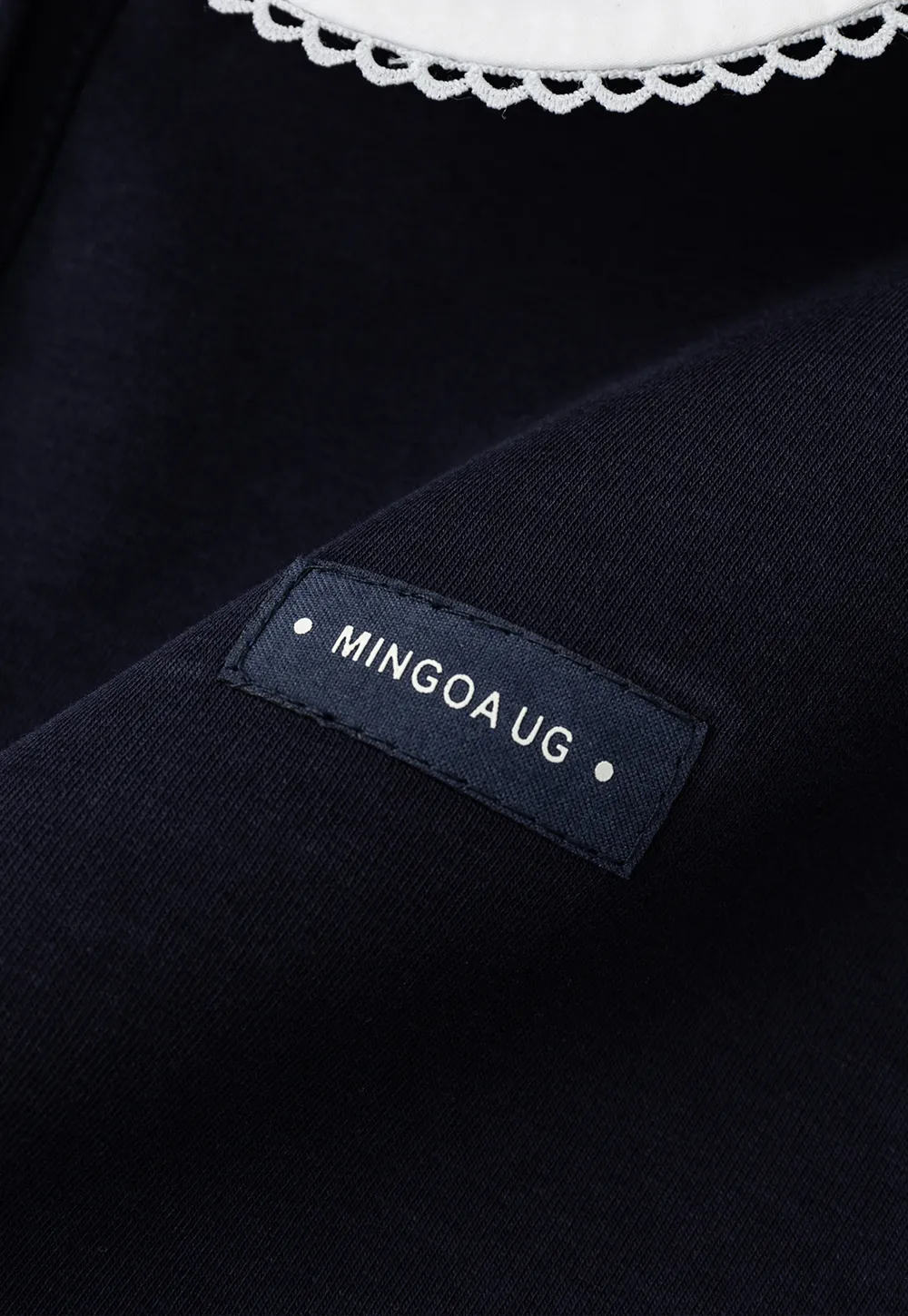 Contrast Collar Long Sleeve Polo Sweater