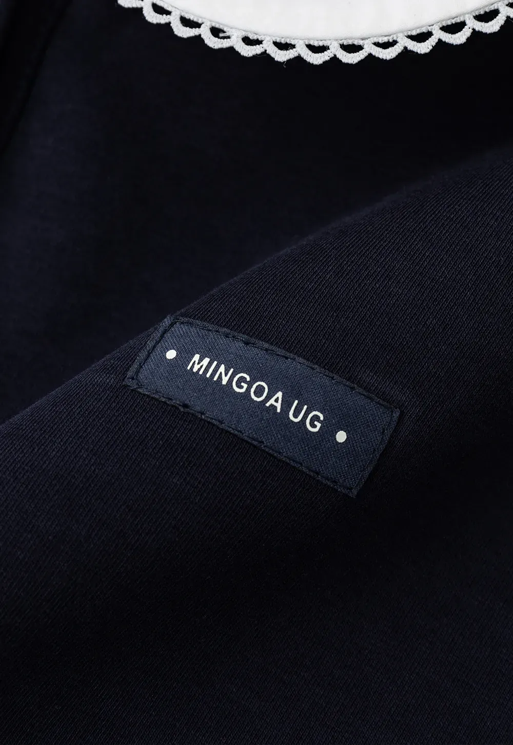Contrast Collar Long Sleeve Polo Sweater