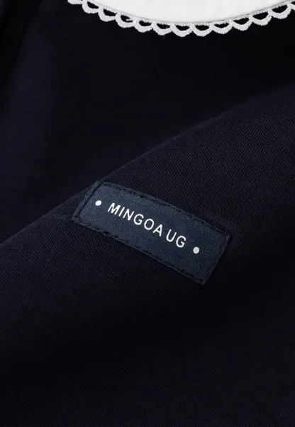 Contrast Collar Long Sleeve Polo Sweater