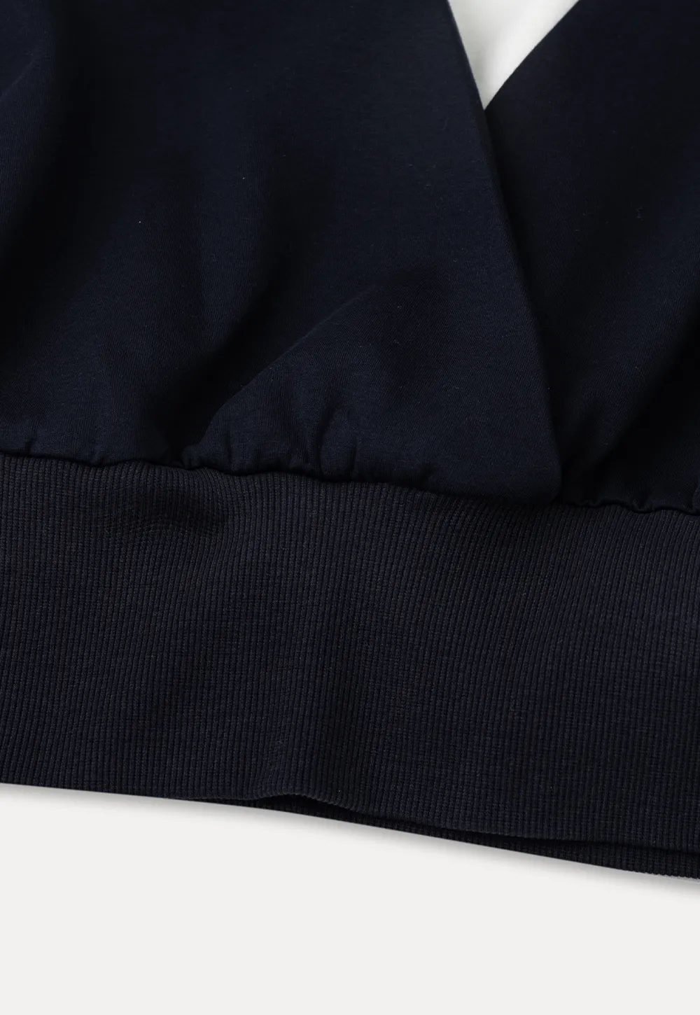 V Neck Wrap Front Cropped Knit Sweater