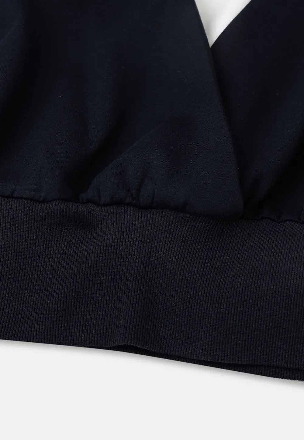 V Neck Wrap Front Cropped Knit Sweater