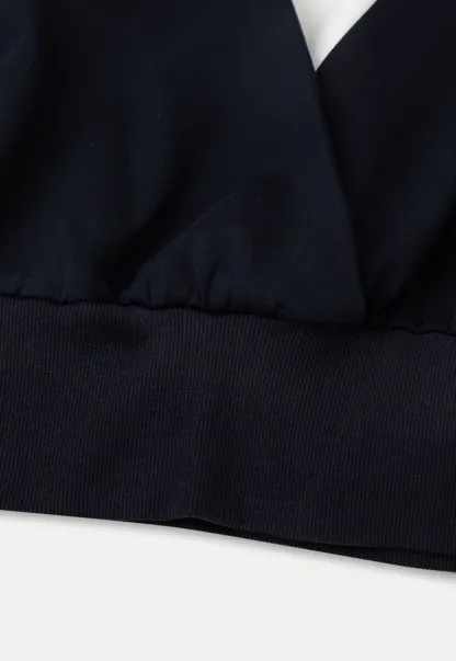 V Neck Wrap Front Cropped Knit Sweater
