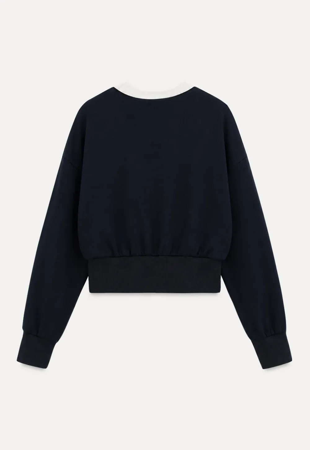 V Neck Wrap Front Cropped Knit Sweater