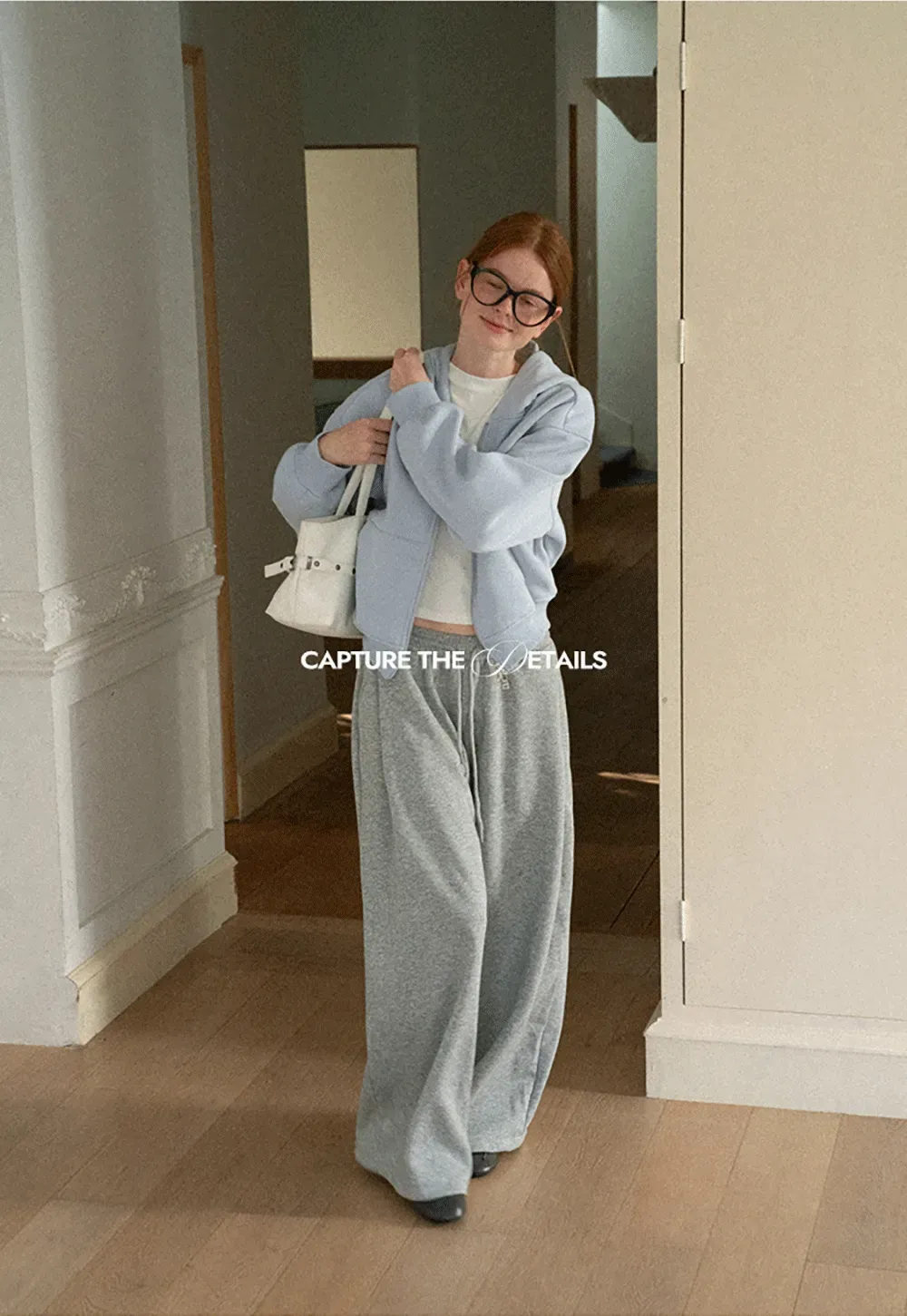 Oversized Cropped Hooded Sweatshirt