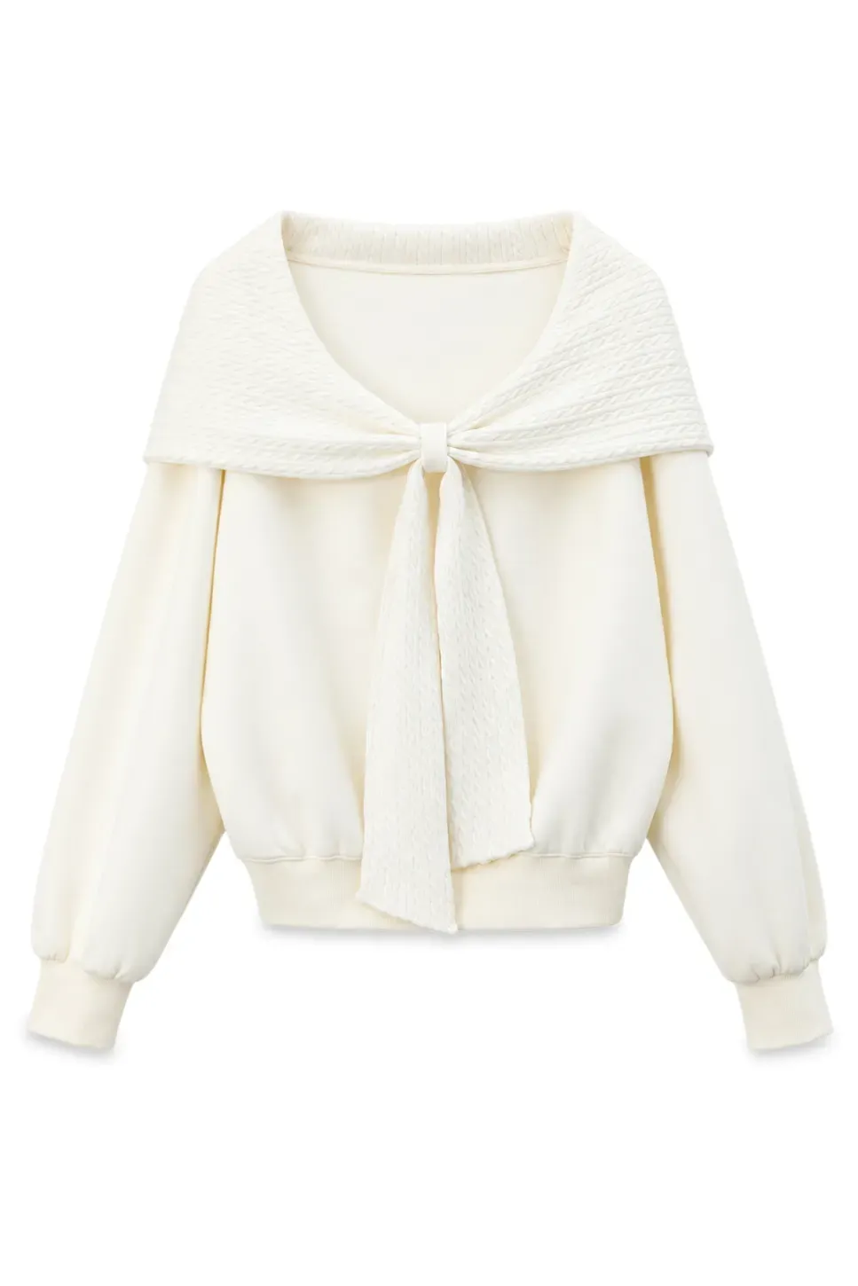 Off Shoulder Bow Front Knit Sweater