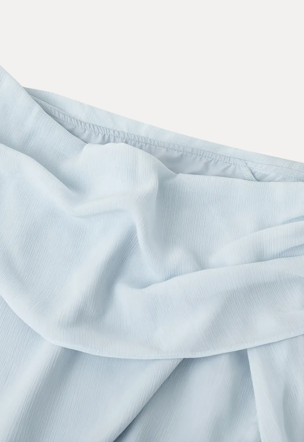 Off Shoulder Lace Chiffon Blouse with Ruffled Sleeves