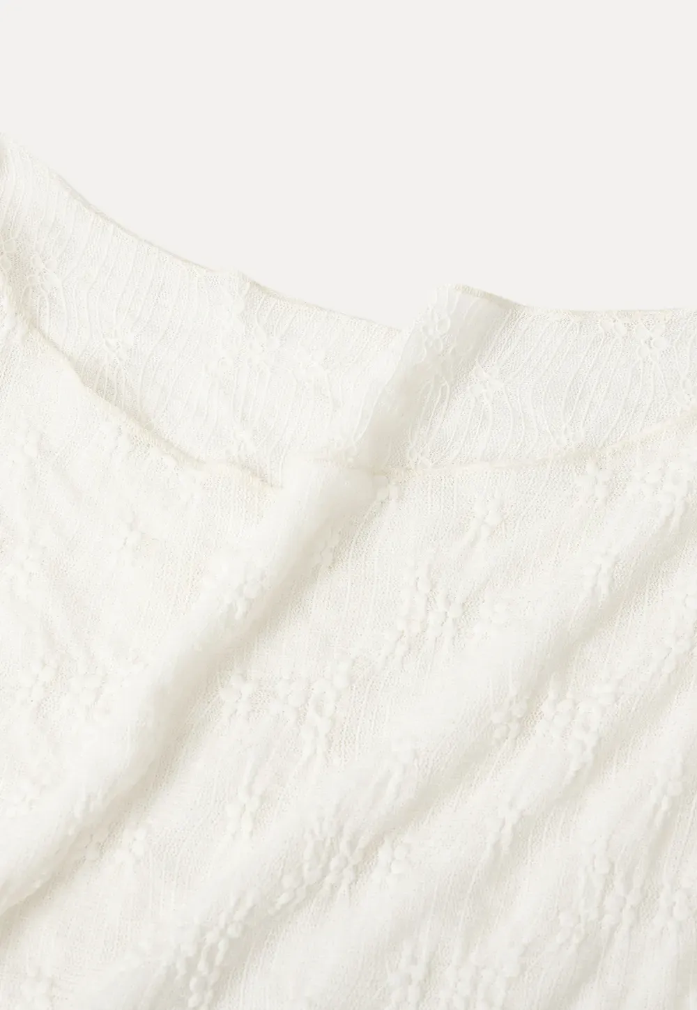 Off Shoulder Lace Chiffon Blouse Long Sleeve