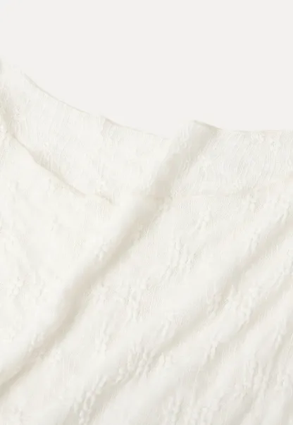 Off Shoulder Lace Chiffon Blouse Long Sleeve