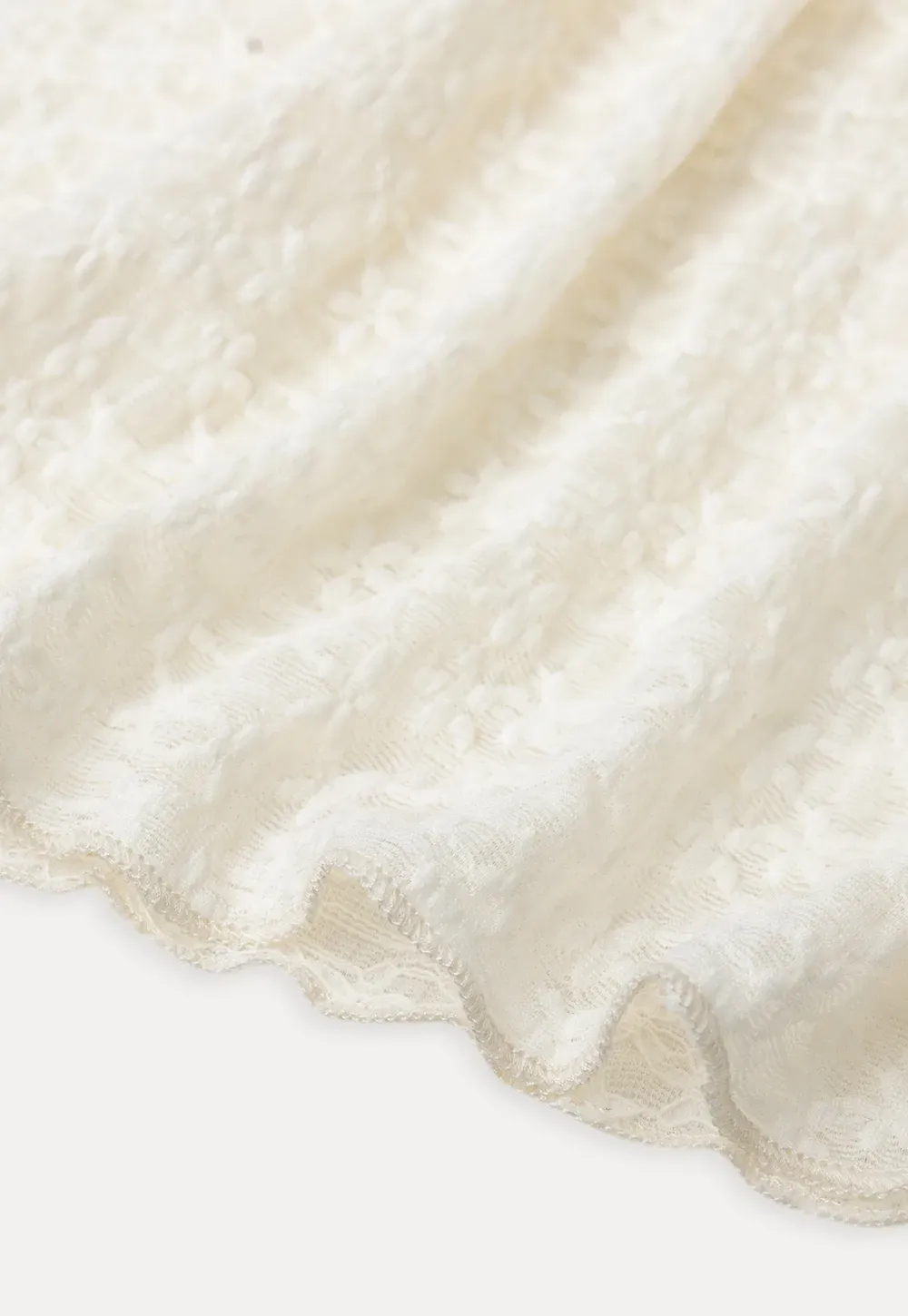 Sheer Lace Pattern Long Sleeve Blouse