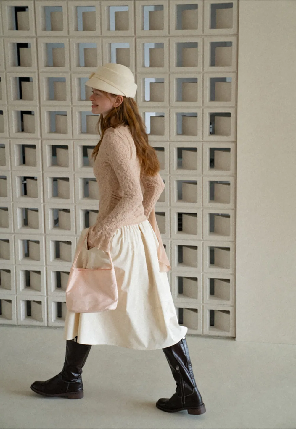 Lace Panel Draped Sleeve Blouse