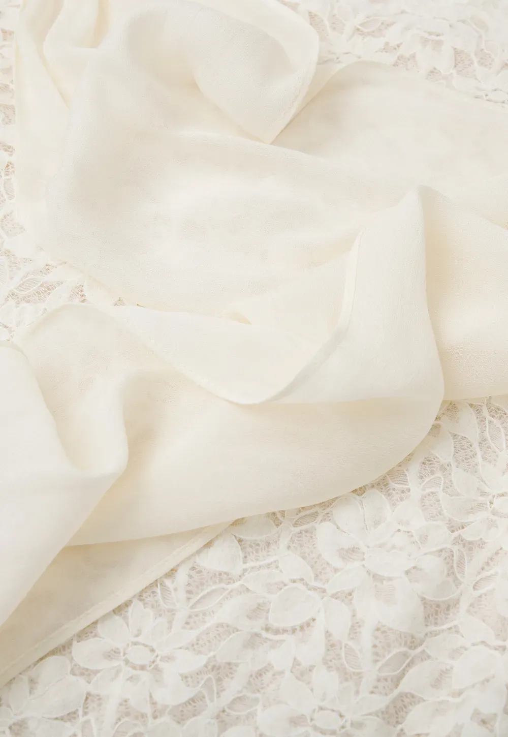 Lace Panel Draped Sleeve Blouse