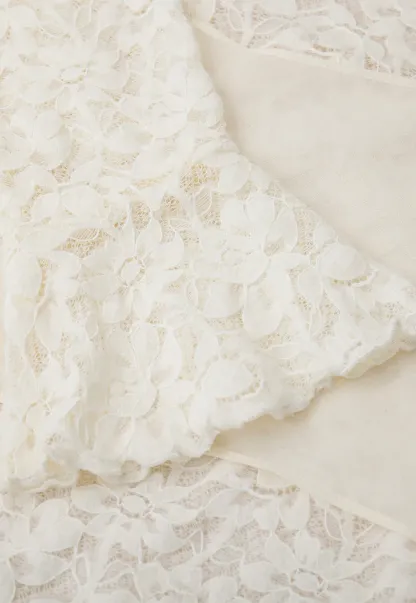 Lace Panel Draped Sleeve Blouse