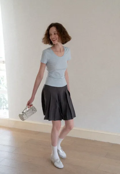 Slim Fit Crew Neck Short Sleeve Tshirt