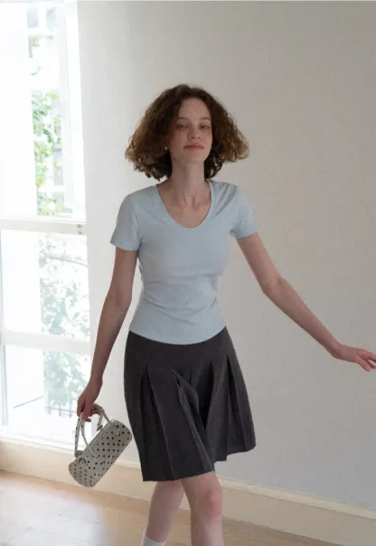 Slim Fit Crew Neck Short Sleeve Tshirt