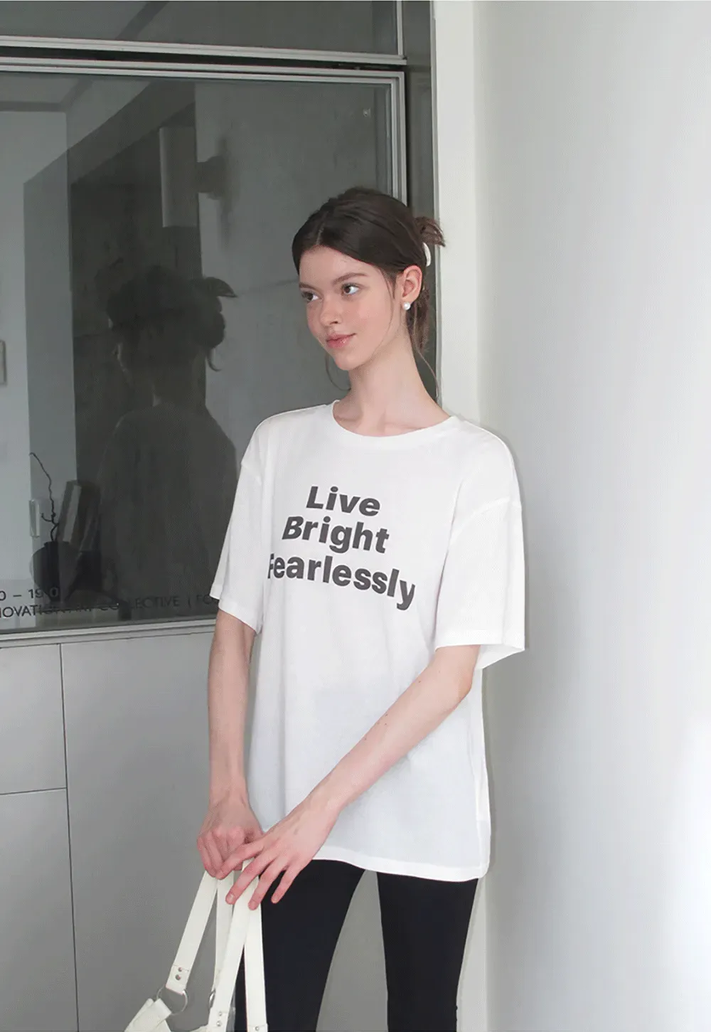 Oversized Graphic Print Crewneck T Shirt