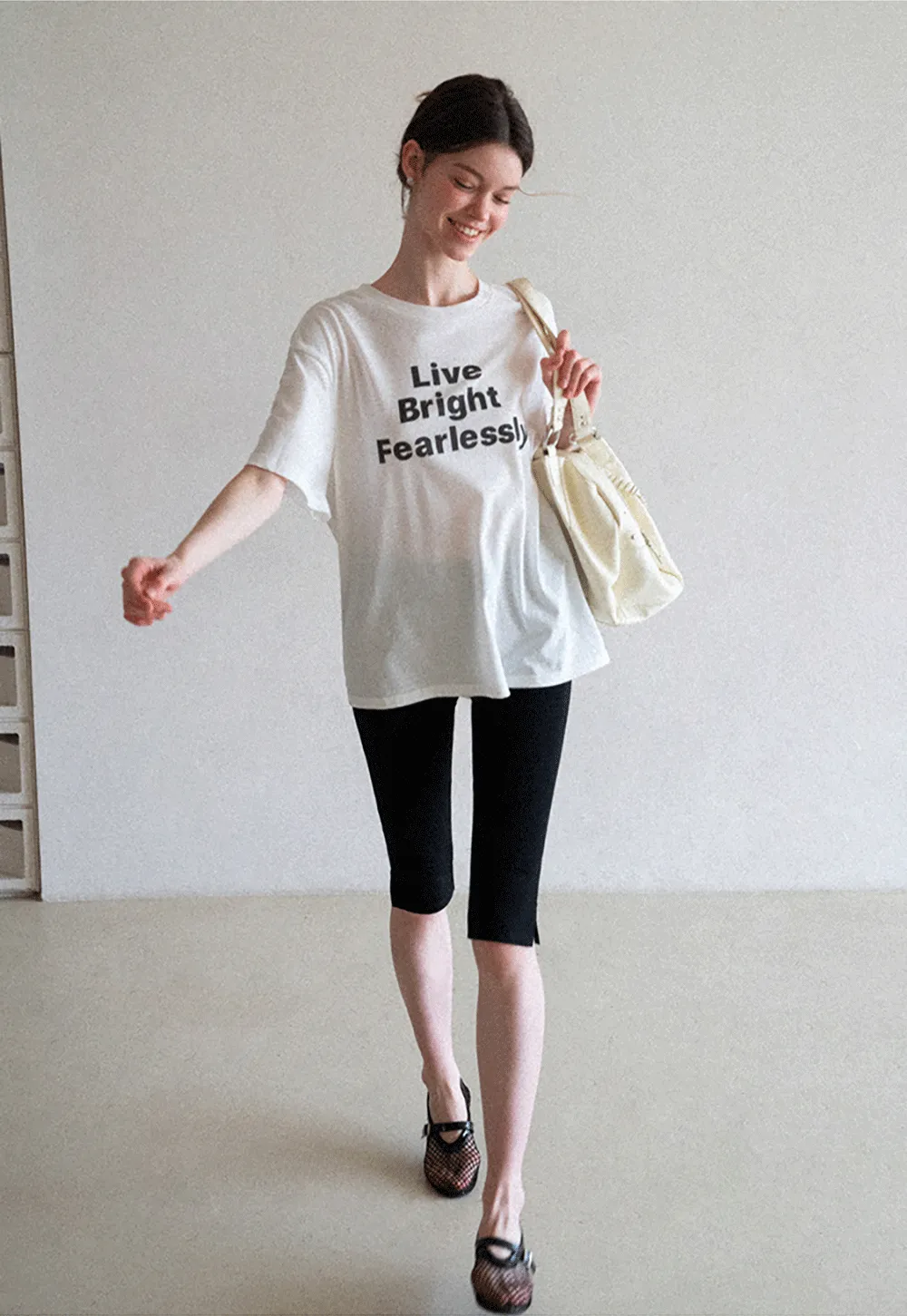 Oversized Graphic Print Crewneck T Shirt