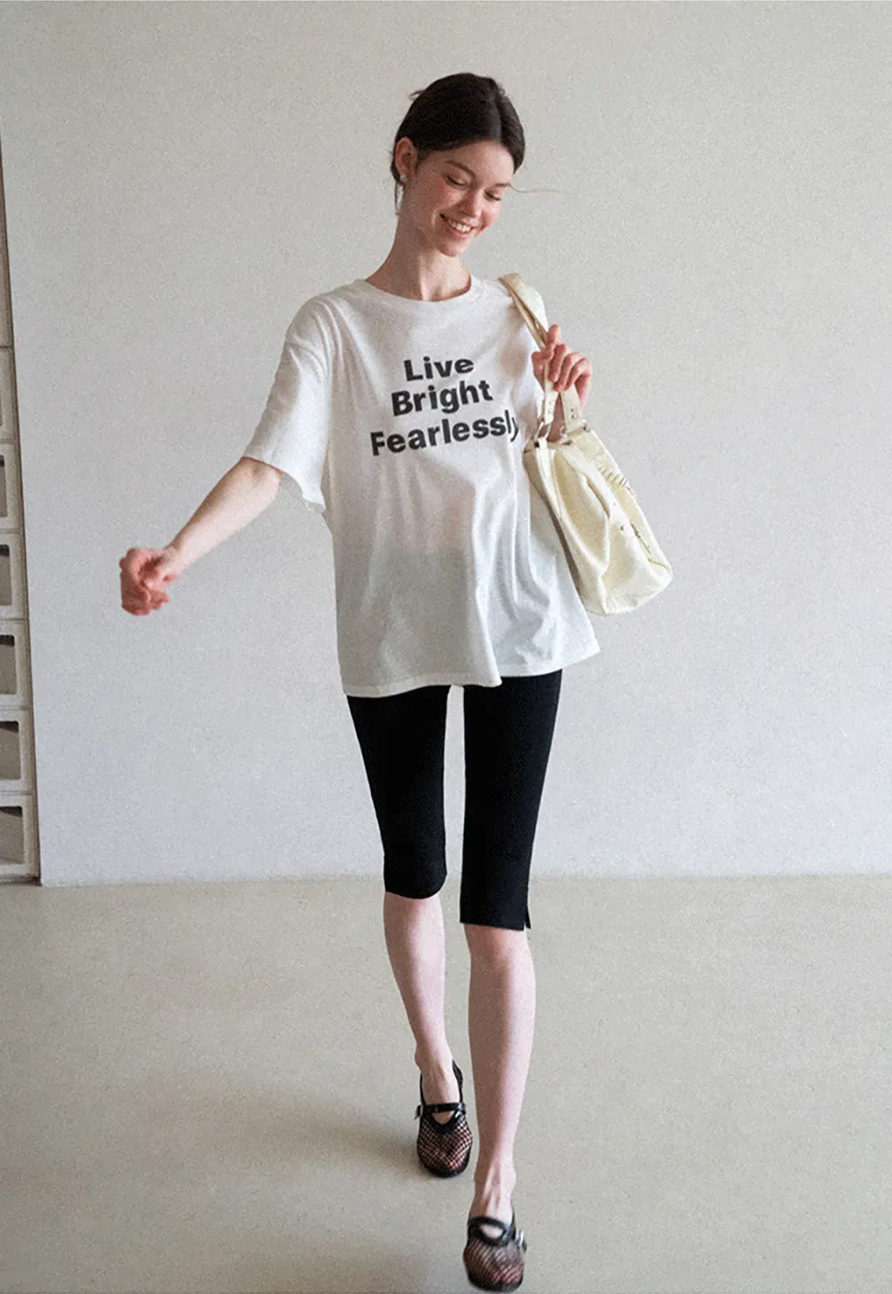 Oversized Graphic Print Crewneck T Shirt