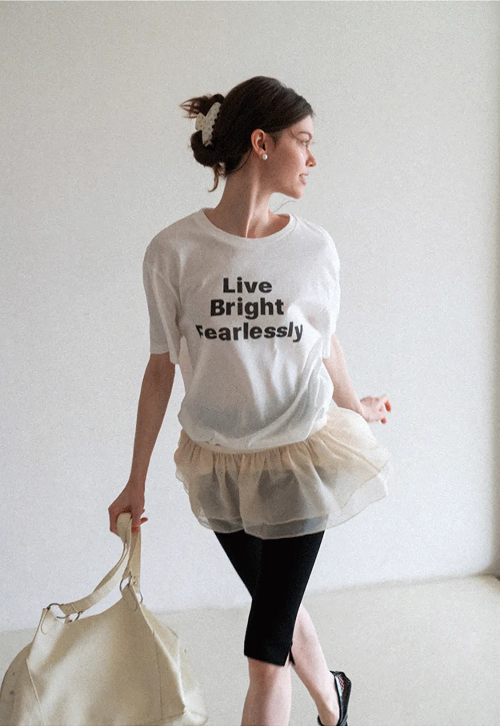 Oversized Graphic Print Crewneck T Shirt