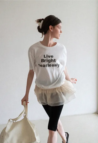 Oversized Graphic Print Crewneck T Shirt