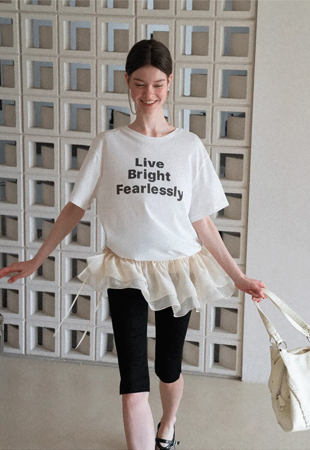 Oversized Graphic Print Crewneck T Shirt