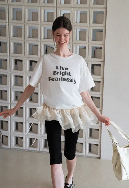 Oversized Graphic Print Crewneck T Shirt
