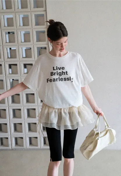 Oversized Graphic Print Crewneck T Shirt