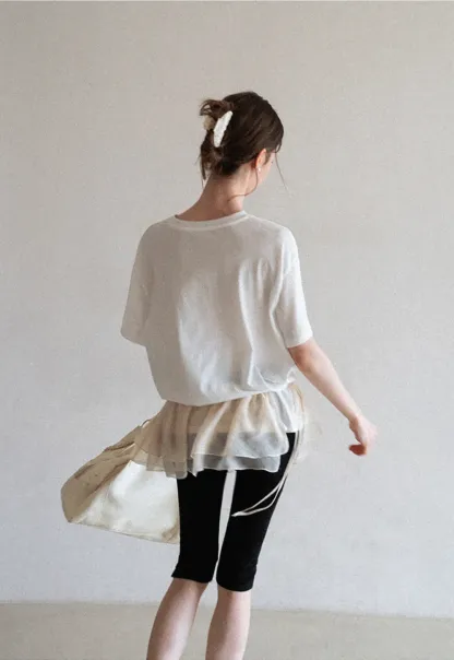 Oversized Graphic Print Crewneck T Shirt